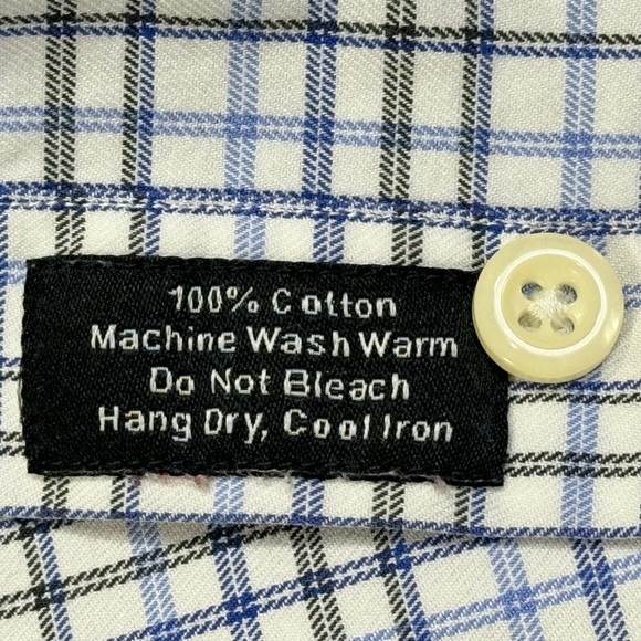 David Donahue 💎 Men’s Long Sleeve Dress Shirt Size 15 1/2 32/33 - Picture 5 of 14